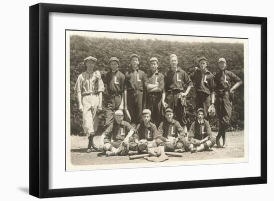 Vintage Baseball Team-null-Framed Art Print