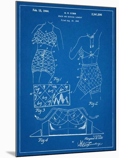 Vintage Bathing Suit Patent 1940-null-Mounted Art Print