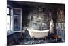 Vintage Bathtub in Grunge Interior-viczast-Mounted Art Print