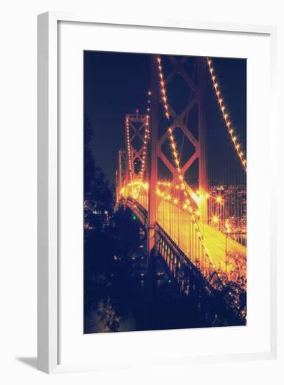 Vintage Bay Bridge Scene-Vincent James-Framed Photographic Print