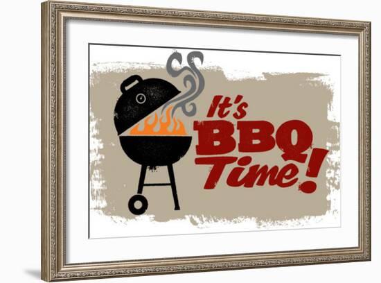 Vintage Bbq Grill Party-daveh900-Framed Premium Giclee Print