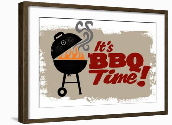 Vintage Bbq Grill Party-daveh900-Framed Premium Giclee Print