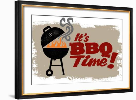 Vintage Bbq Grill Party-daveh900-Framed Premium Giclee Print