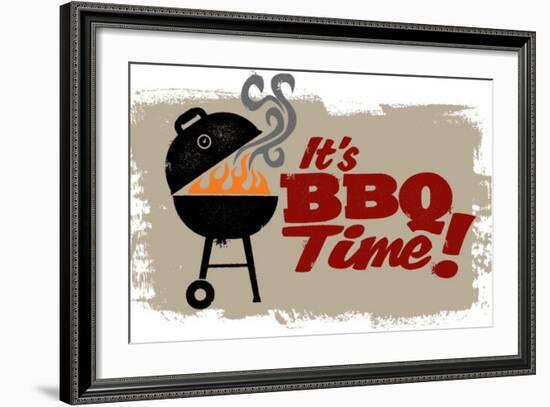 Vintage Bbq Grill Party-daveh900-Framed Art Print