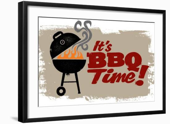 Vintage Bbq Grill Party-daveh900-Framed Art Print