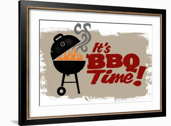 Vintage Bbq Grill Party-daveh900-Framed Art Print