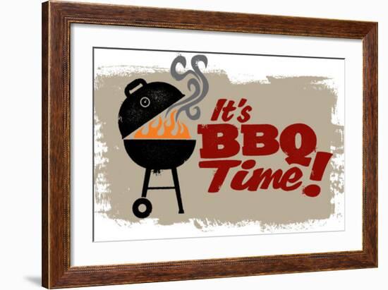 Vintage Bbq Grill Party-daveh900-Framed Art Print