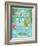 Vintage Beach Bar Poster-avean-Framed Art Print