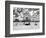 Vintage Beach, Black and White Photography, Wonder Wheel, Coney Island, Brooklyn, New York, US-Philippe Hugonnard-Framed Photographic Print