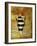 Vintage Beach Girl Black Stripes-Jennifer Garant-Framed Giclee Print