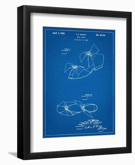 Vintage Beach Sandal Patent 1934-null-Framed Premium Giclee Print