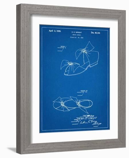 Vintage Beach Sandal Patent 1934-null-Framed Art Print