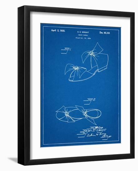 Vintage Beach Sandal Patent 1934-null-Framed Art Print