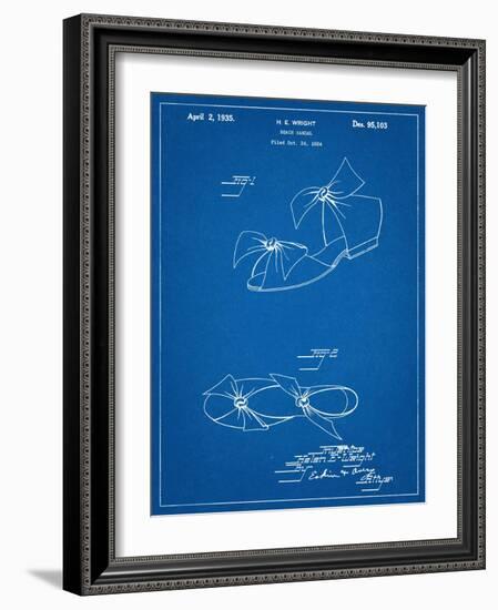 Vintage Beach Sandal Patent 1934-null-Framed Art Print