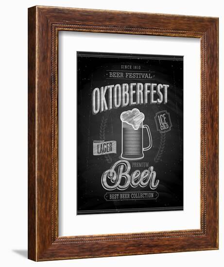 Vintage Beer Brewery Poster - Chalkboard-avean-Framed Art Print