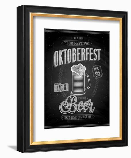 Vintage Beer Brewery Poster - Chalkboard-avean-Framed Art Print