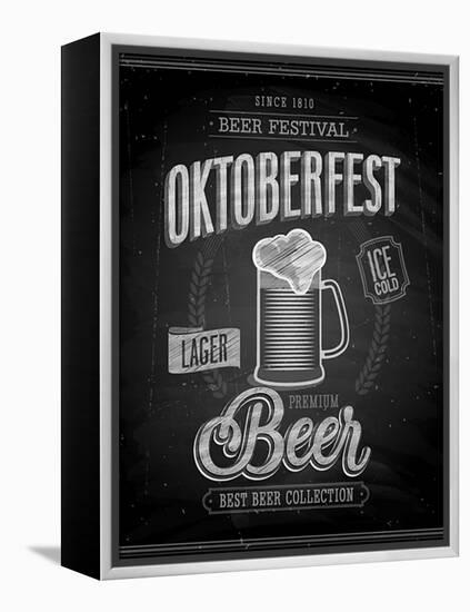 Vintage Beer Brewery Poster - Chalkboard-avean-Framed Stretched Canvas