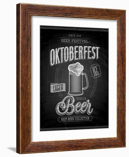 Vintage Beer Brewery Poster - Chalkboard-avean-Framed Art Print