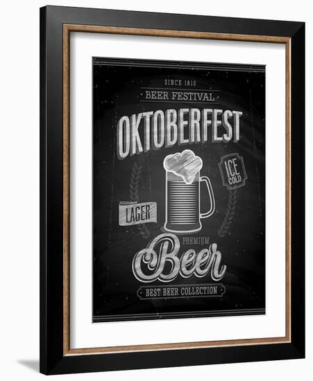 Vintage Beer Brewery Poster - Chalkboard-avean-Framed Art Print