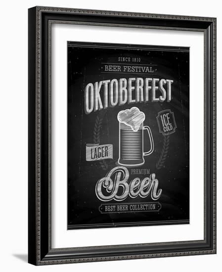 Vintage Beer Brewery Poster - Chalkboard-avean-Framed Art Print