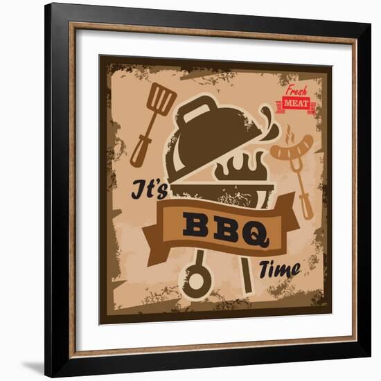 Vintage Beer Sign-bioraven-Framed Art Print