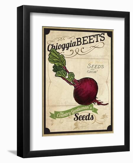 Vintage Beet Seed Packet-null-Framed Giclee Print