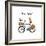 Vintage Bicycle Illustration-Tasiania-Framed Art Print