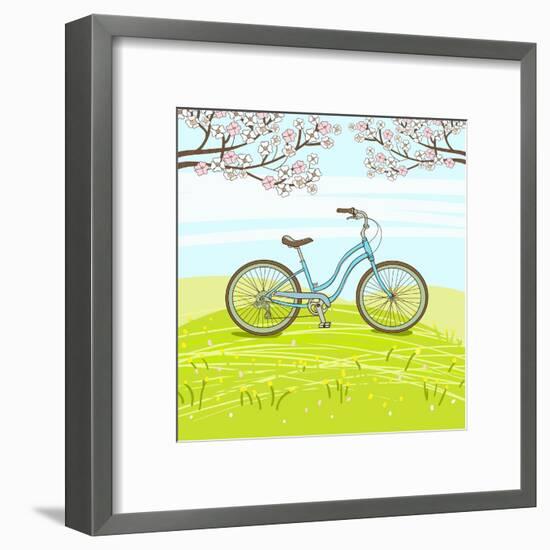 Vintage Bicycle-lolya1988-Framed Art Print