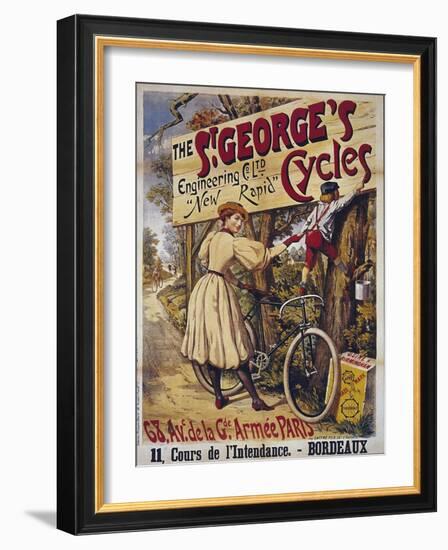 Vintage Bicycle-null-Framed Giclee Print