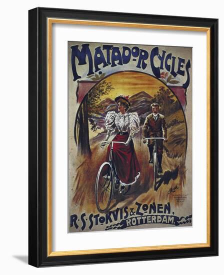 Vintage Bicycle-null-Framed Giclee Print