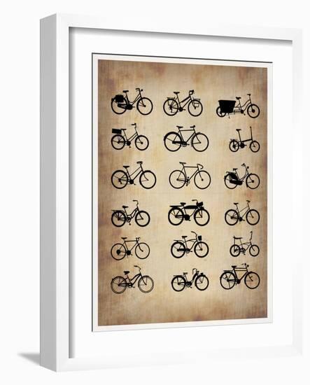 Vintage Bicycles-NaxArt-Framed Art Print