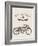 Vintage Bike-vector pro-Framed Art Print