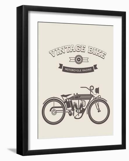 Vintage Bike-vector pro-Framed Art Print