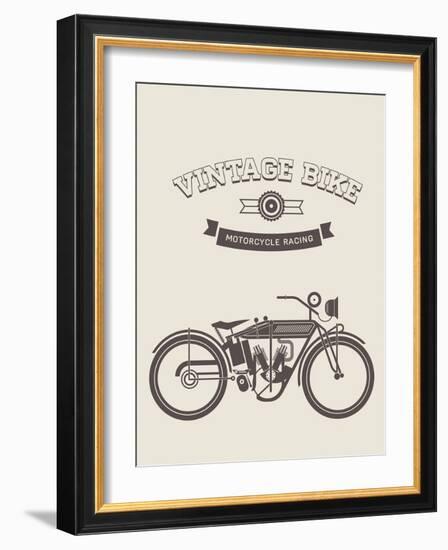 Vintage Bike-vector pro-Framed Art Print