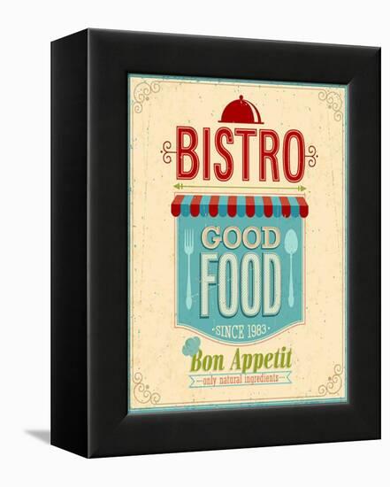 Vintage Bistro Poster-avean-Framed Stretched Canvas