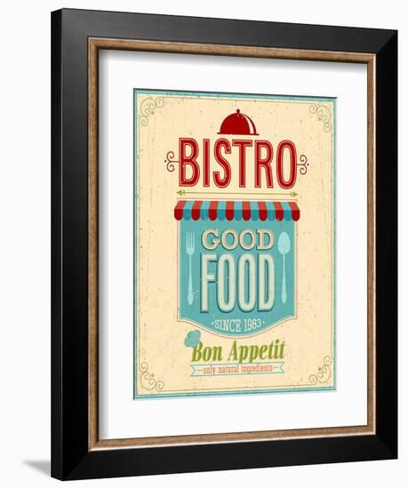 Vintage Bistro Poster-avean-Framed Art Print