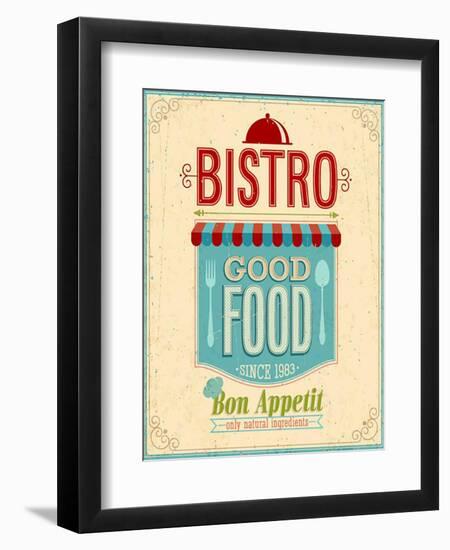 Vintage Bistro Poster-avean-Framed Art Print