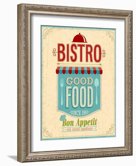 Vintage Bistro Poster-avean-Framed Art Print