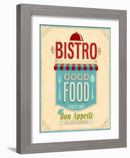 Vintage Bistro Poster-avean-Framed Art Print