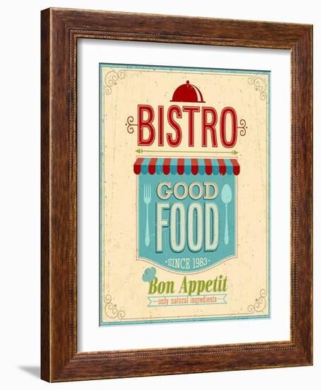 Vintage Bistro Poster-avean-Framed Art Print