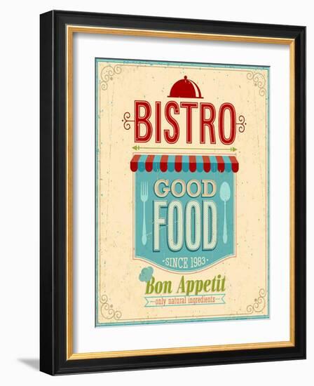 Vintage Bistro Poster-avean-Framed Art Print