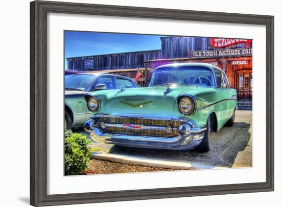 Vintage Blue Car-Robert Kaler-Framed Photographic Print