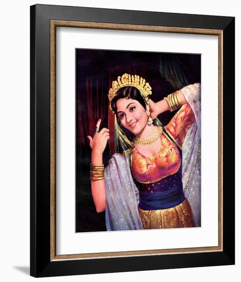 Vintage Bollywood Star, Vyjayanthimala-null-Framed Art Print