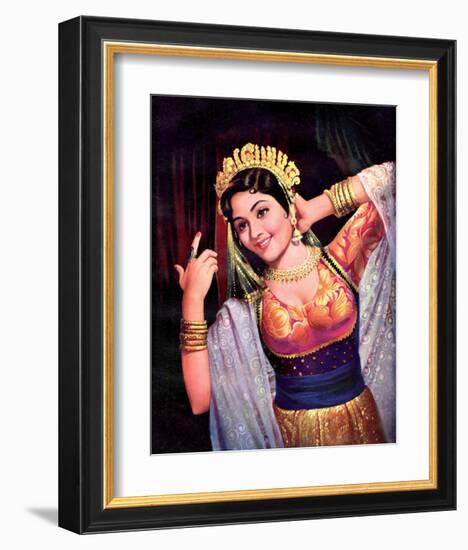 Vintage Bollywood Star, Vyjayanthimala-null-Framed Art Print