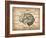 Vintage Brain Map Anatomy-NaxArt-Framed Art Print