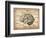 Vintage Brain Map Anatomy-NaxArt-Framed Premium Giclee Print