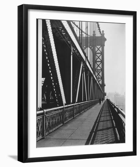 Vintage Brooklyn Bridge-The Chelsea Collection-Framed Giclee Print