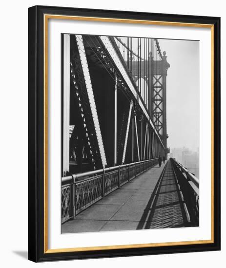 Vintage Brooklyn Bridge-The Chelsea Collection-Framed Giclee Print