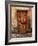 Vintage Brown Wood Medieval Door in Rural Stone House-felker-Framed Photographic Print