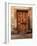 Vintage Brown Wood Medieval Door in Rural Stone House-felker-Framed Photographic Print